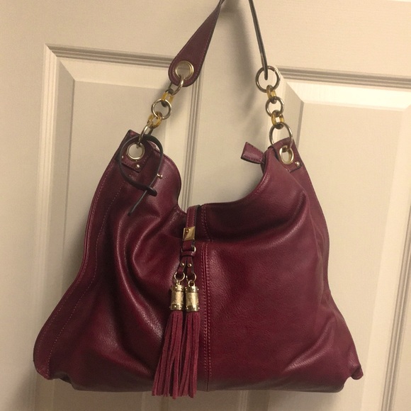 Handbags - Elegant Burgundy Wine Leather Cross Body/ Shoulder Bag